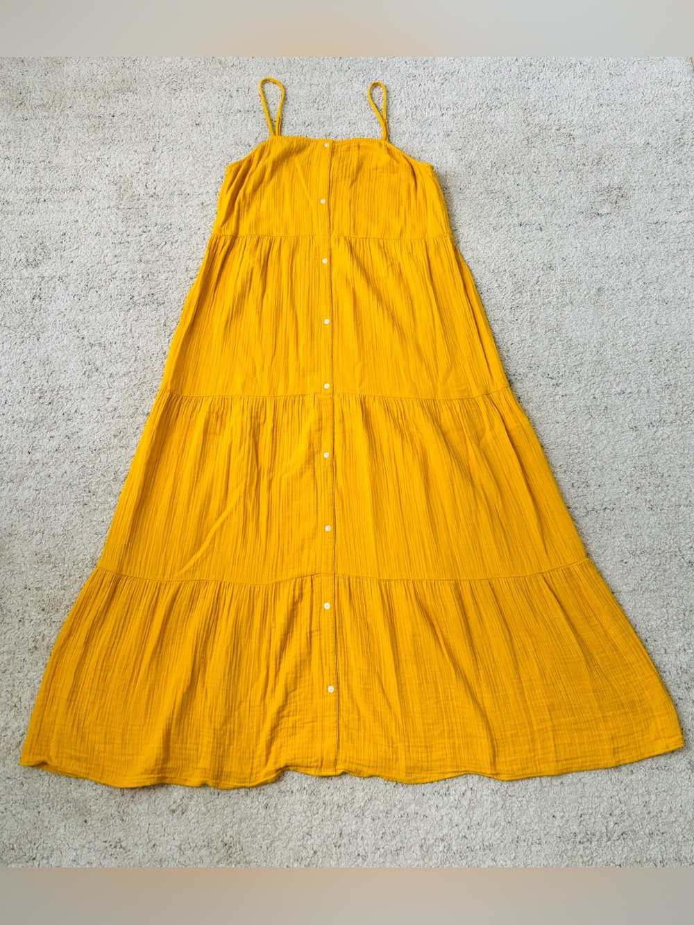 LOFT Yellow Cotton Sundress